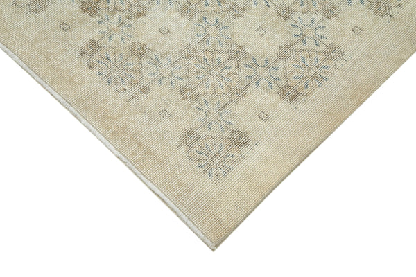 Checkered Kilim Bej Damalı Pamuk Yün El Dokuma Halısı 187x310 Agacan
