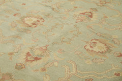 Tebriz Yeşil Klasik Pamuk Yün El Dokuma Halısı 244x305 Agacan