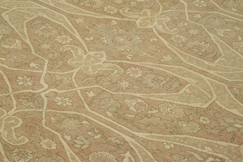 Tebriz Kahverengi Klasik Pamuk Yün El Dokuma Halısı 270x447 Agacan