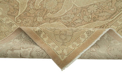 Tebriz Kahverengi Klasik Pamuk Yün El Dokuma Halısı 270x447 Agacan