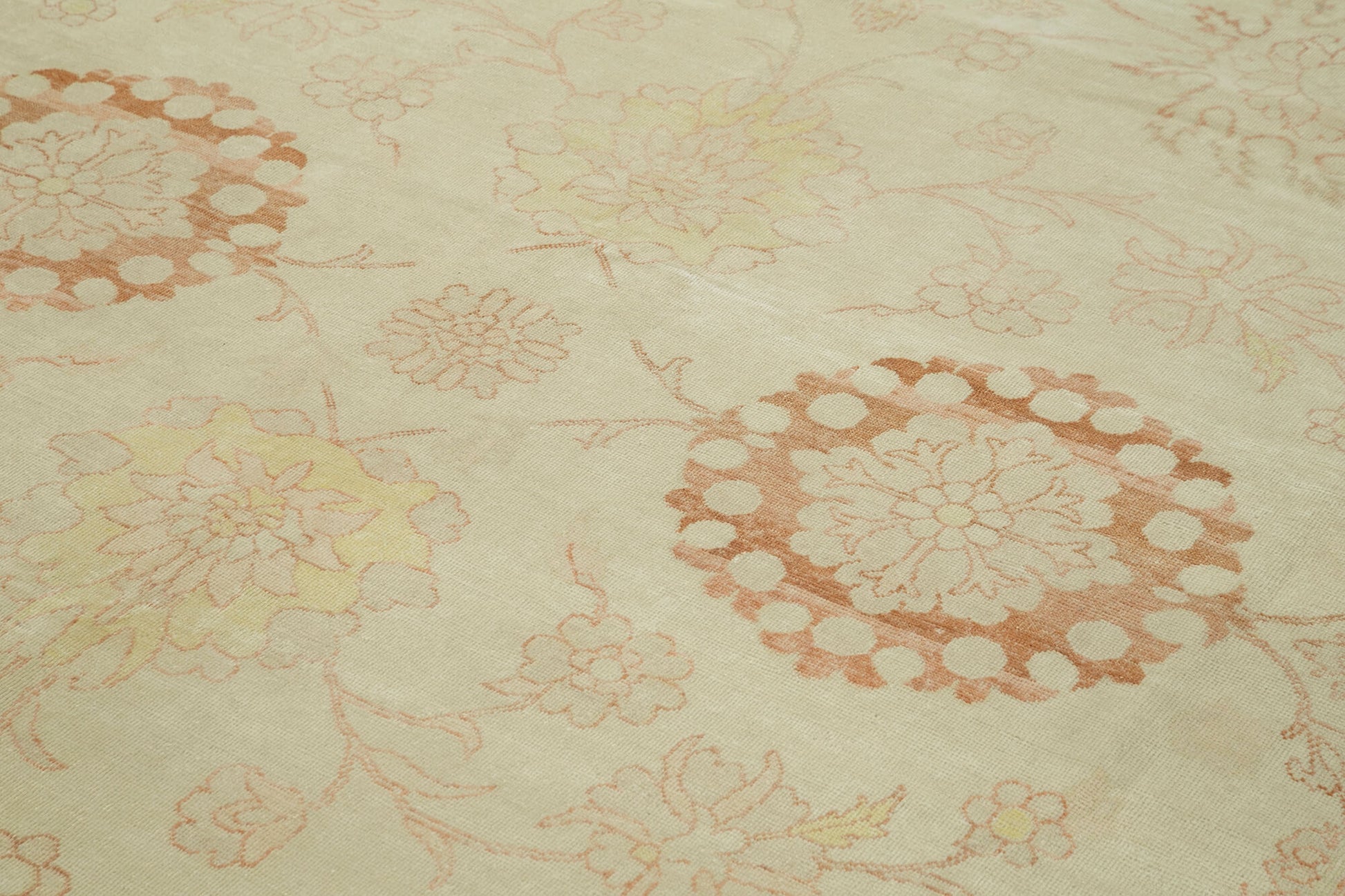 Tebriz Bej Klasik Pamuk Yün El Dokuma Halısı 262x357 Agacan