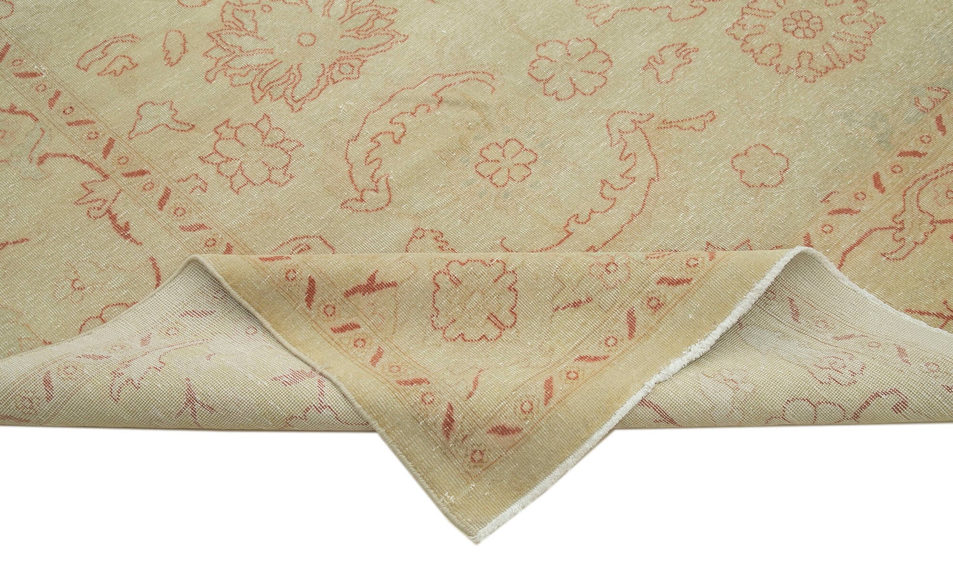 Tebriz Bej Klasik Pamuk Yün El Dokuma Halısı 264x353 Agacan