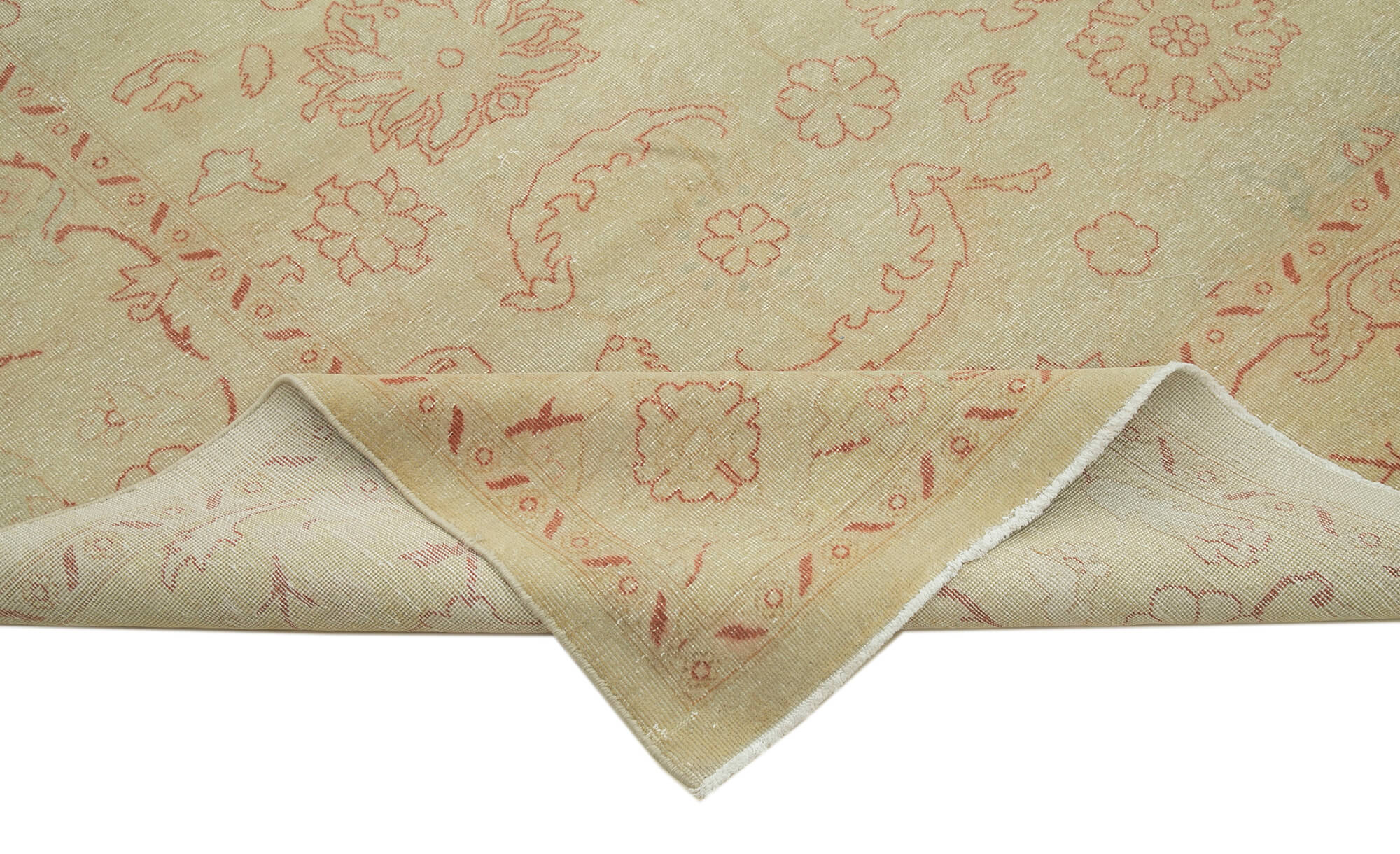 Tebriz Bej Klasik Pamuk Yün El Dokuma Halısı 264x353 Agacan