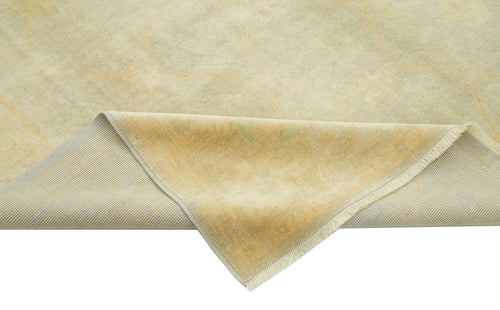 Tebriz Sarı Klasik Pamuk Yün El Dokuma Halısı 183x276 Agacan