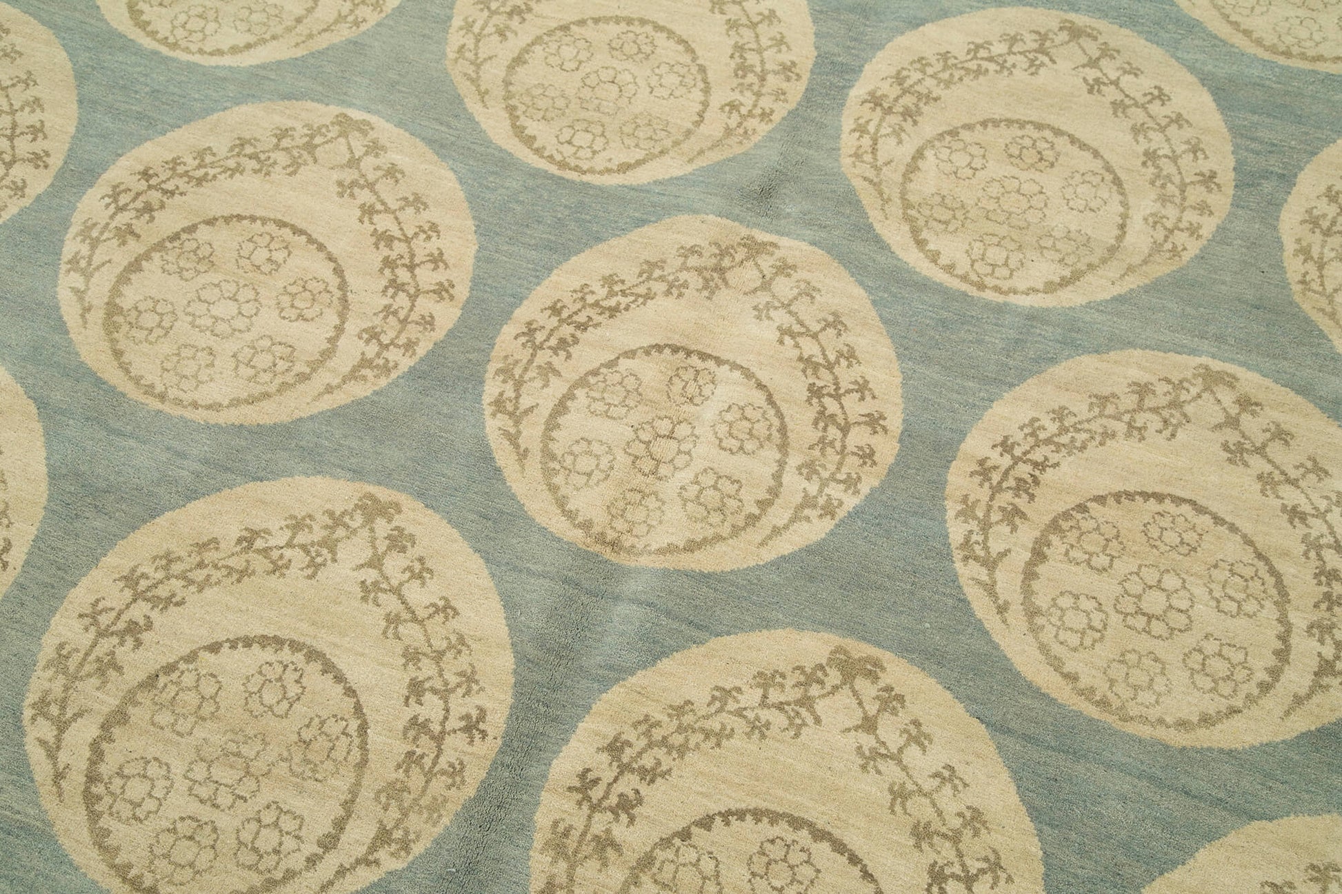 Tebriz Bej Klasik Pamuk Yün El Dokuma Halısı 243x310 Agacan