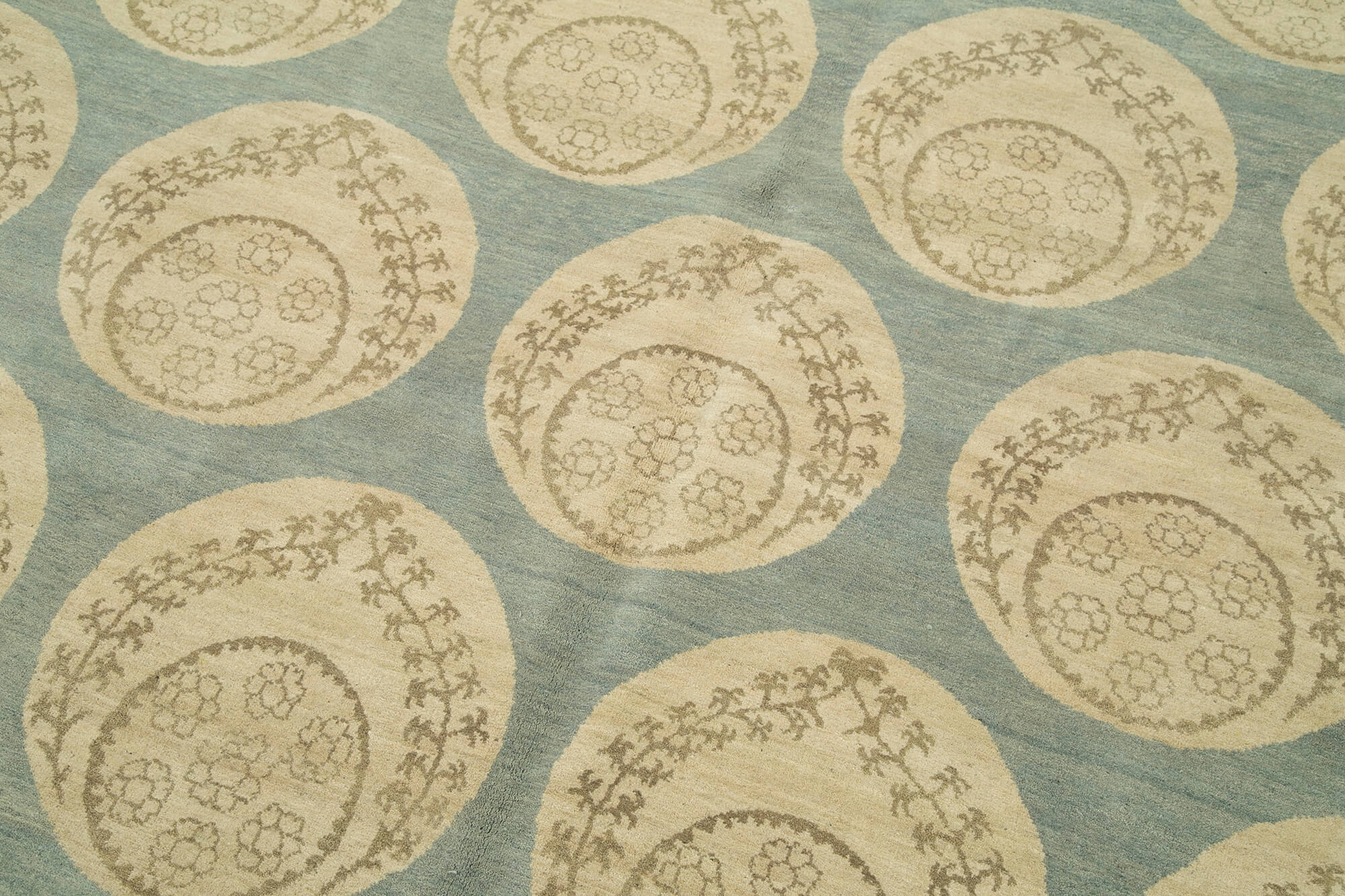 Tebriz Bej Klasik Pamuk Yün El Dokuma Halısı 243x310 Agacan