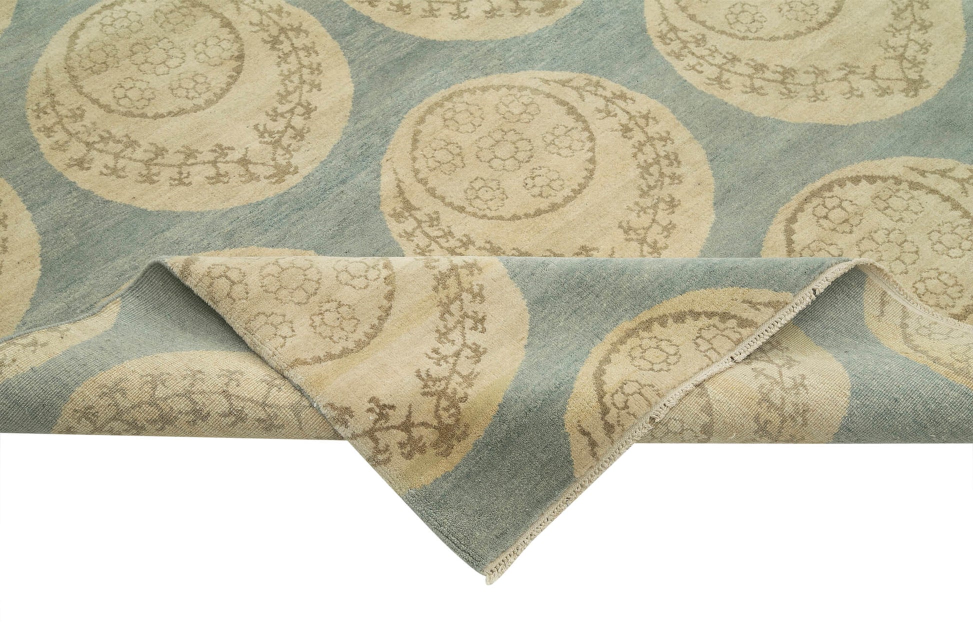 Tebriz Bej Klasik Pamuk Yün El Dokuma Halısı 243x310 Agacan