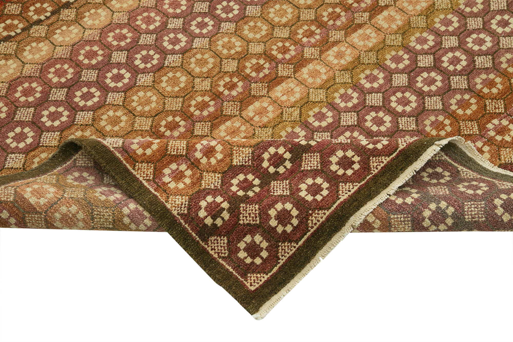 Tebriz Kırmızı Klasik Pamuk Yün El Dokuma Halısı 250x303 Agacan