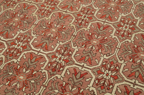 Tebriz Kırmızı Klasik Pamuk Yün El Dokuma Halısı 241x303 Agacan