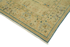 Tebriz Yeşil Klasik Pamuk Yün El Dokuma Halısı 233x303 Agacan