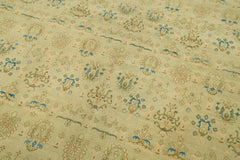 Tebriz Yeşil Klasik Pamuk Yün El Dokuma Halısı 233x303 Agacan