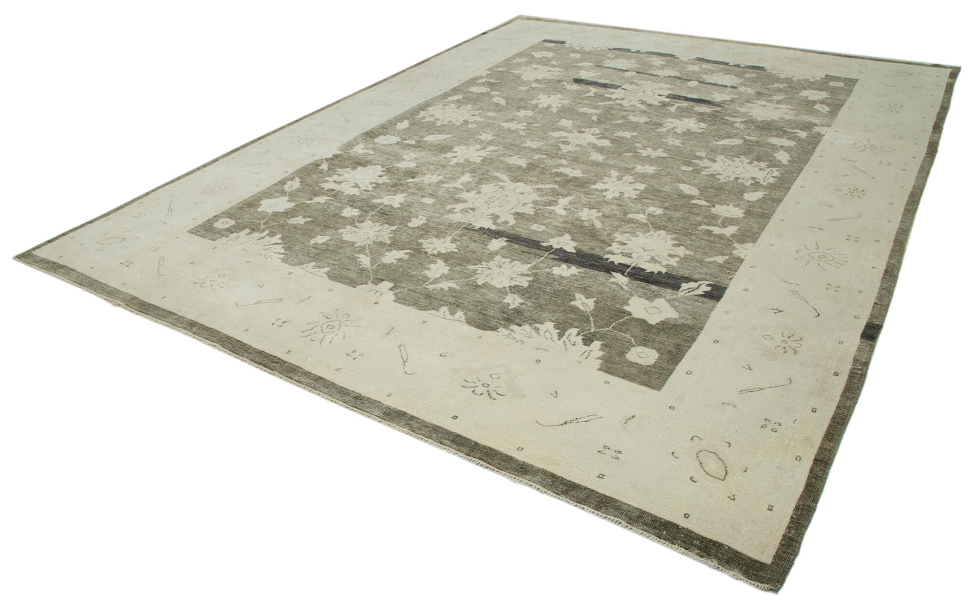 Tebriz Bej Klasik Pamuk Yün El Dokuma Halısı 285x404 Agacan