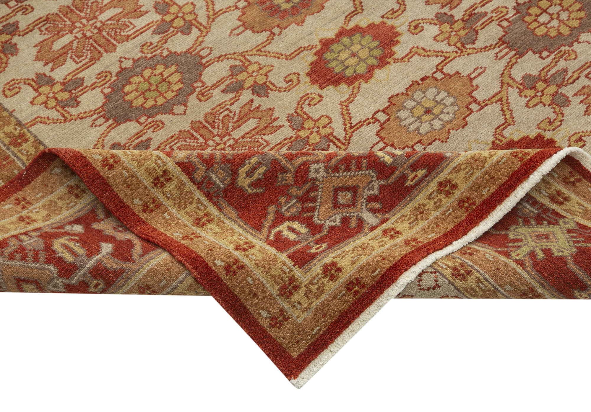 Tebriz Kırmızı Klasik Pamuk Yün El Dokuma Halısı 244x300 Agacan