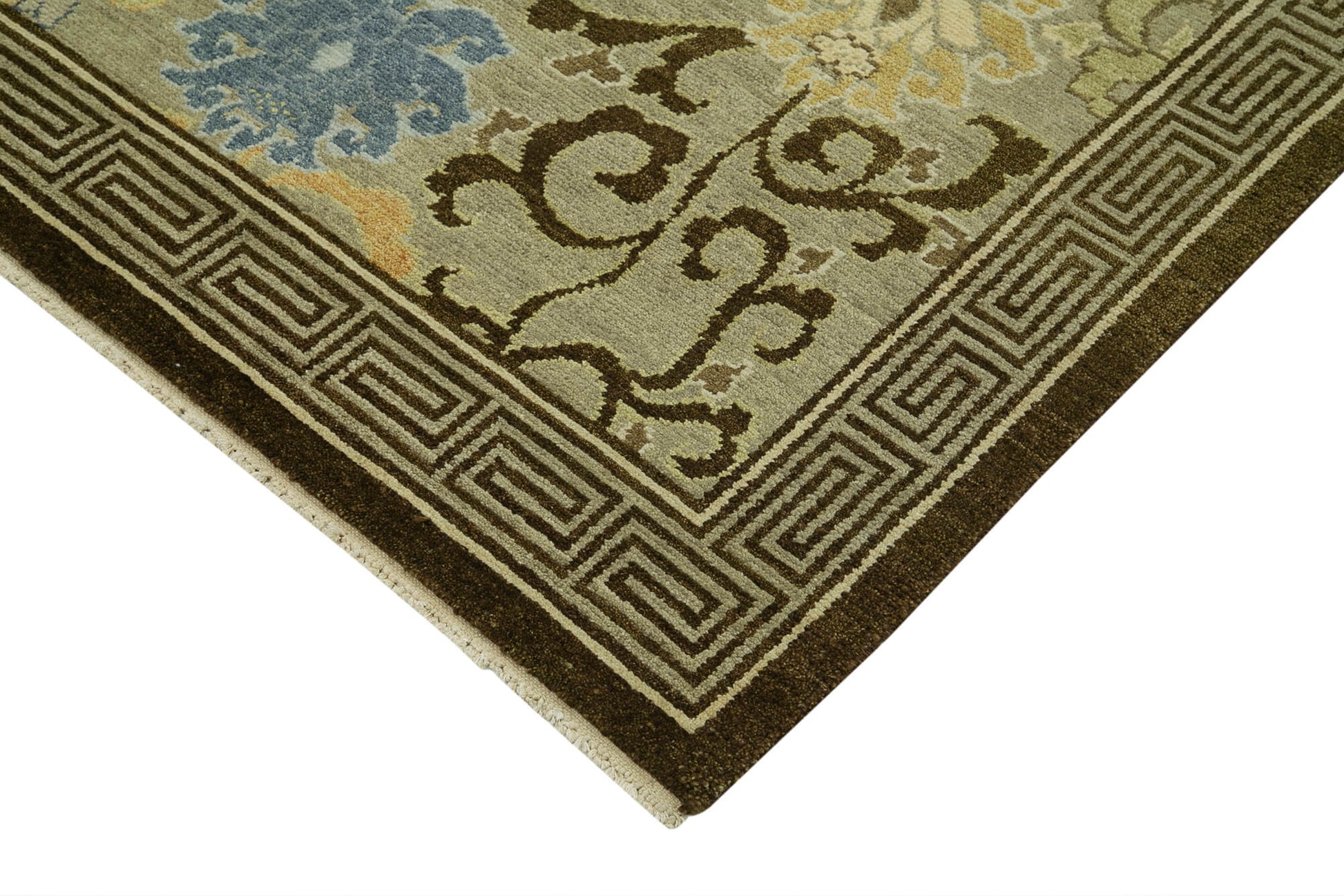 Tebriz Kahverengi Klasik Pamuk Yün El Dokuma Halısı 241x305 Agacan