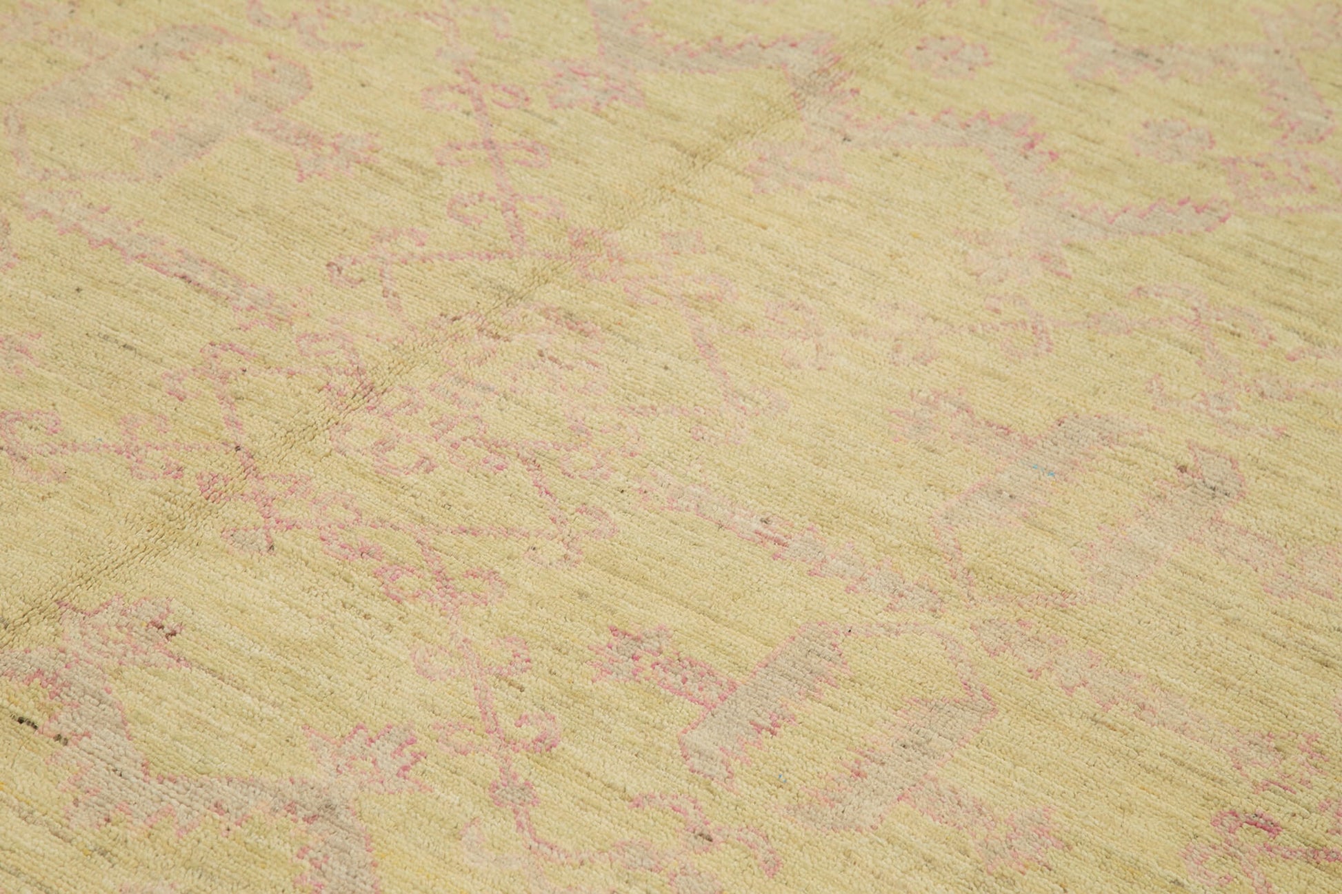 Tebriz Sarı Klasik Pamuk Yün El Dokuma Halısı 248x306 Agacan