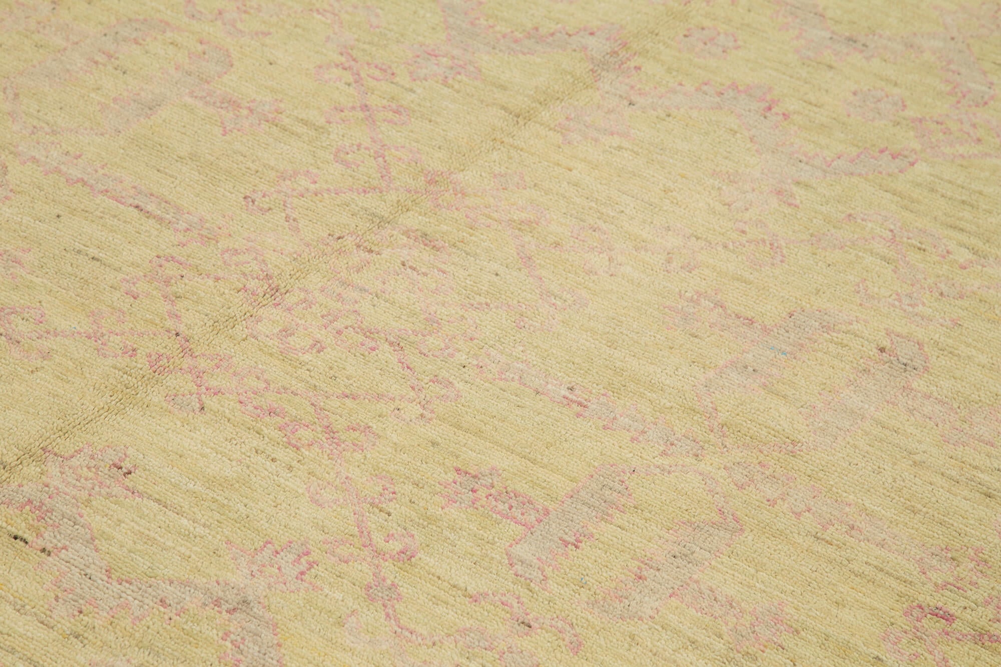 Tebriz Sarı Klasik Pamuk Yün El Dokuma Halısı 248x306 Agacan