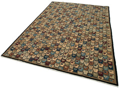 Tebriz Siyah Klasik Pamuk Yün El Dokuma Halısı 180x280 Agacan