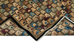 Tebriz Siyah Klasik Pamuk Yün El Dokuma Halısı 180x280 Agacan