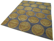 Tebriz Mavi Klasik Pamuk Yün El Dokuma Halısı 180x245 Agacan