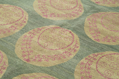 Tebriz Yeşil Klasik Pamuk Yün El Dokuma Halısı 176x243 Agacan