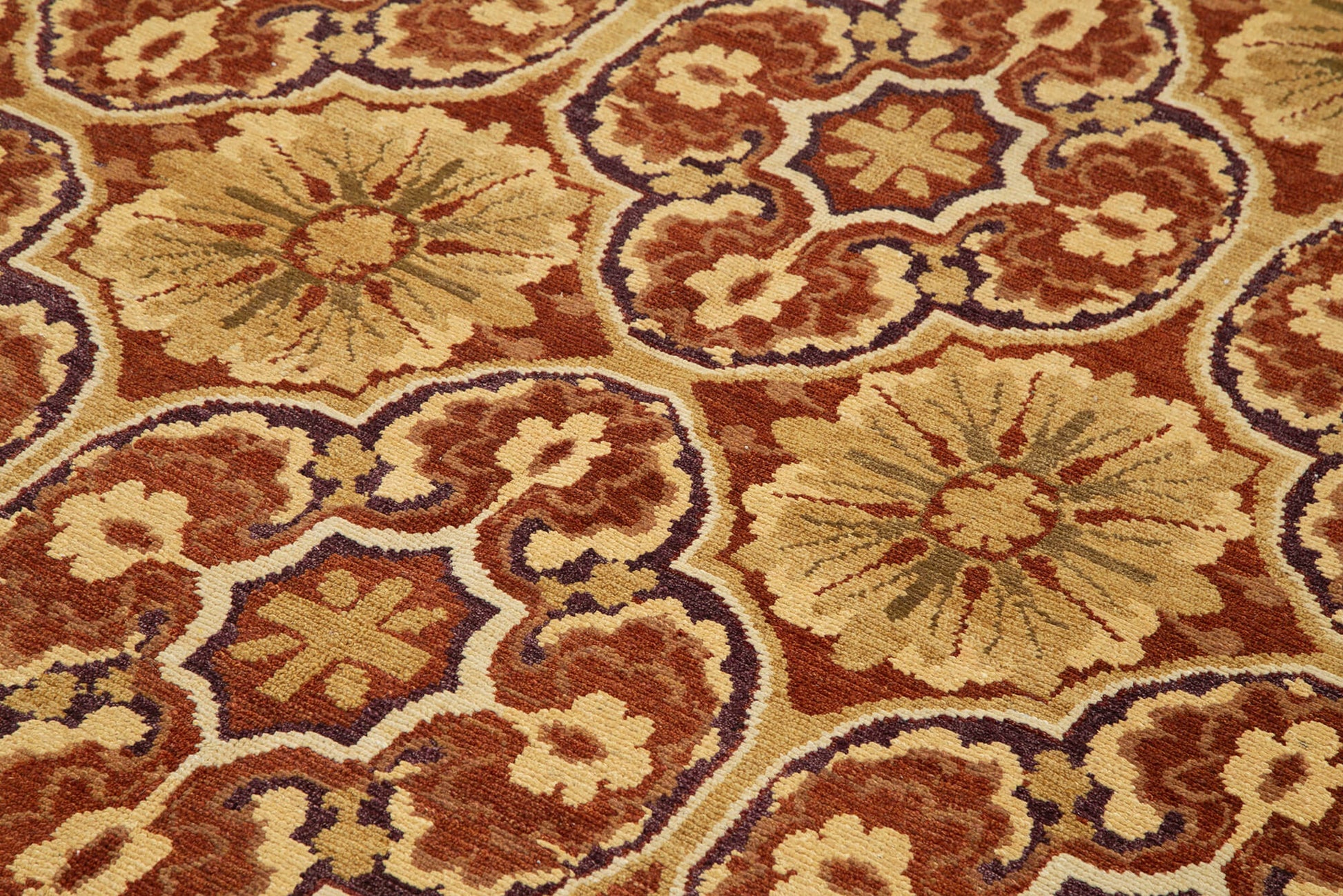 Tebriz Kırmızı Klasik Pamuk Yün El Dokuma Halısı 183x265 Agacan