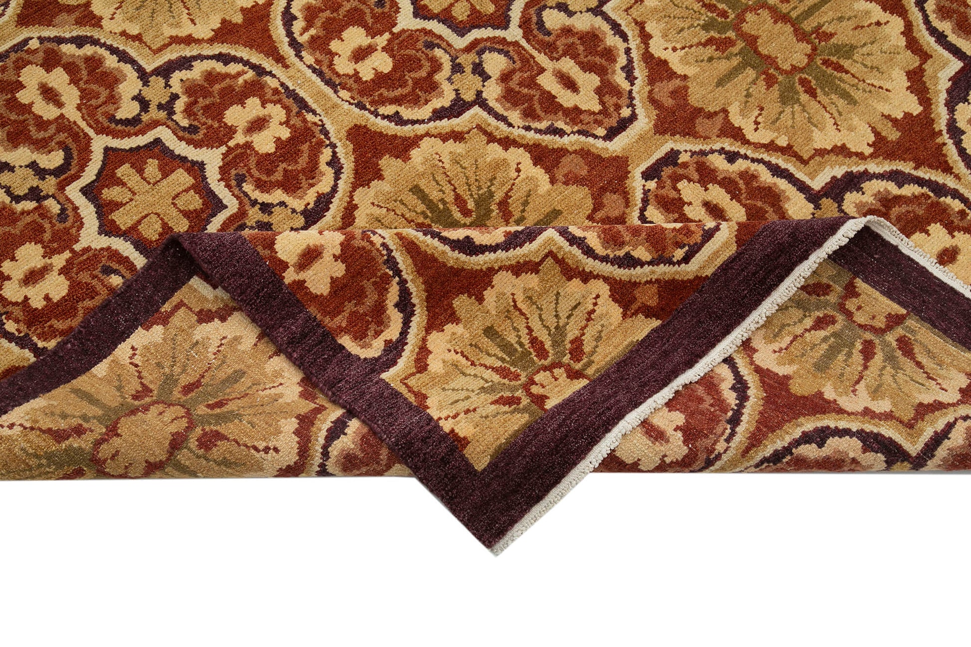 Tebriz Kırmızı Klasik Pamuk Yün El Dokuma Halısı 183x265 Agacan