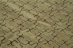 Tebriz Kahverengi Klasik Pamuk Yün El Dokuma Halısı 243x308 Agacan