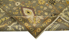 Tebriz Kahverengi Klasik Pamuk Yün El Dokuma Halısı 277x360 Agacan