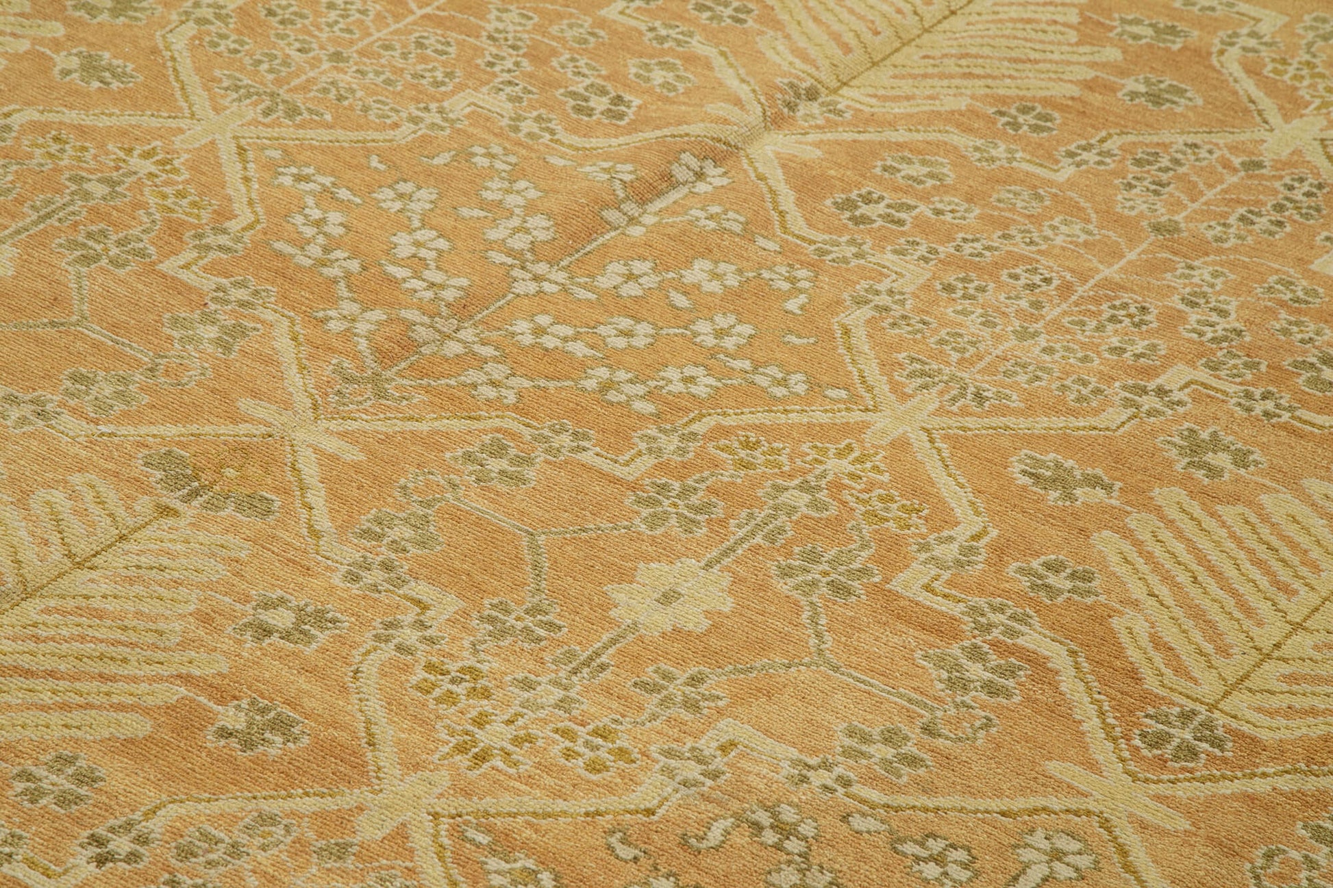 Tebriz Bej Klasik Pamuk Yün El Dokuma Halısı 278x367 Agacan