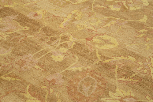 Tebriz Kahverengi Klasik Pamuk Yün El Dokuma Halısı 277x360 Agacan