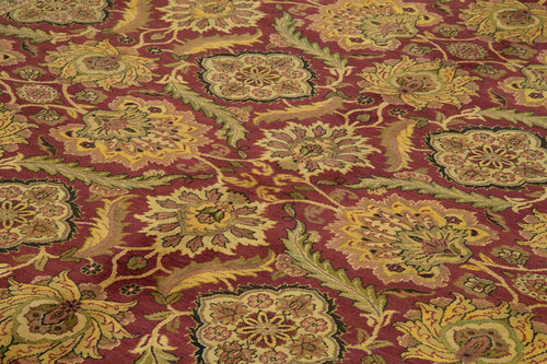 Tebriz Sarı Klasik Pamuk Yün El Dokuma Halısı 276x366 Agacan