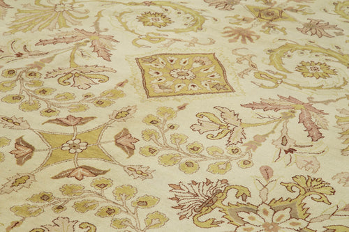 Tebriz Bej Klasik Pamuk Yün El Dokuma Halısı 305x413 Agacan