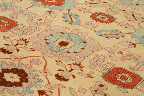 Tebriz Bej Klasik Pamuk Yün El Dokuma Halısı 280x350 Agacan