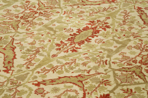 Tebriz Bej Klasik Pamuk Yün El Dokuma Halısı 265x382 Agacan