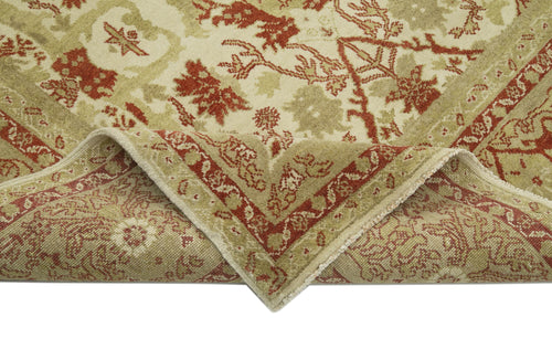 Tebriz Bej Klasik Pamuk Yün El Dokuma Halısı 265x382 Agacan