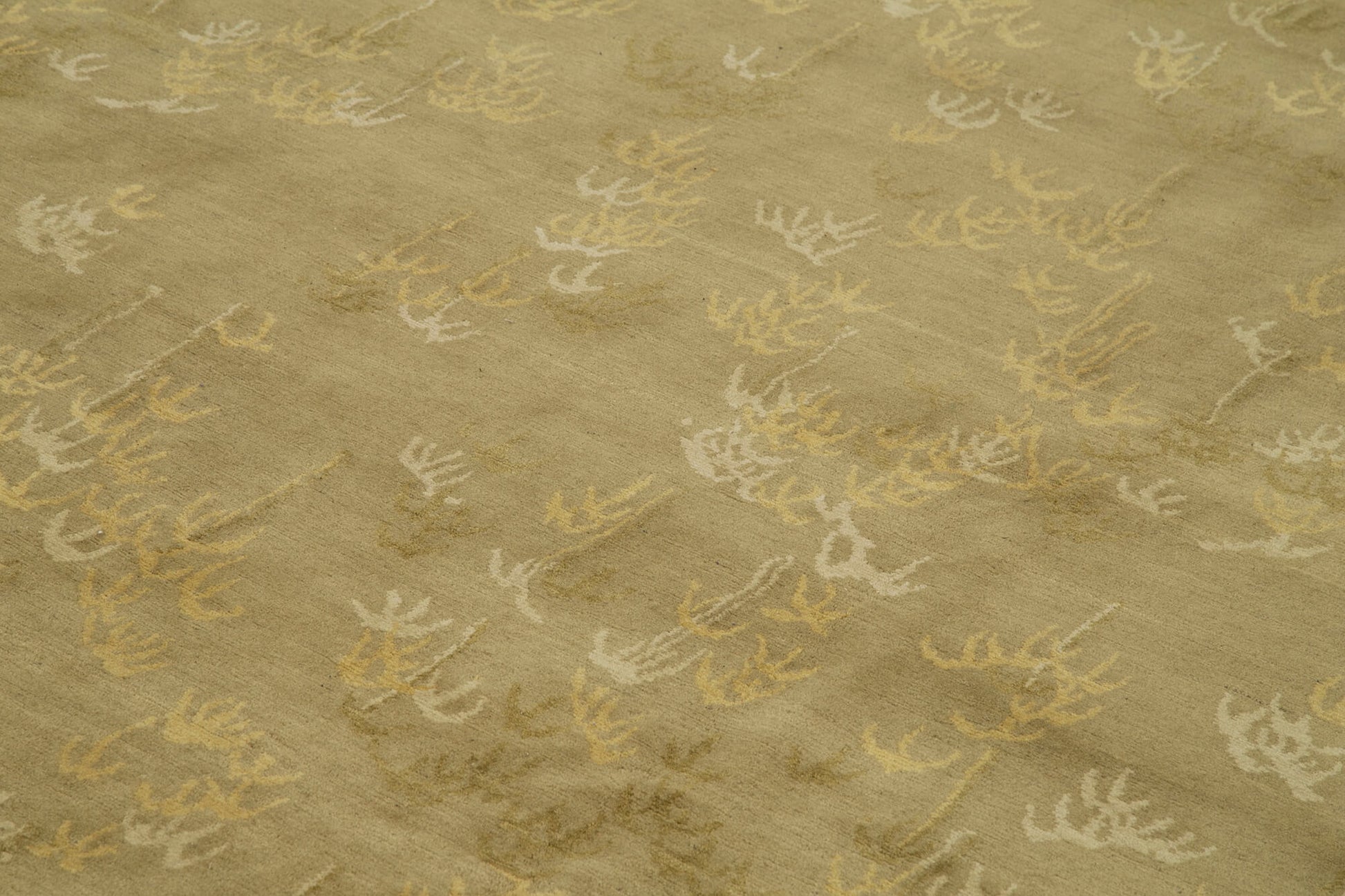 Tebriz Yeşil Klasik Pamuk Yün El Dokuma Halısı 297x407 Agacan