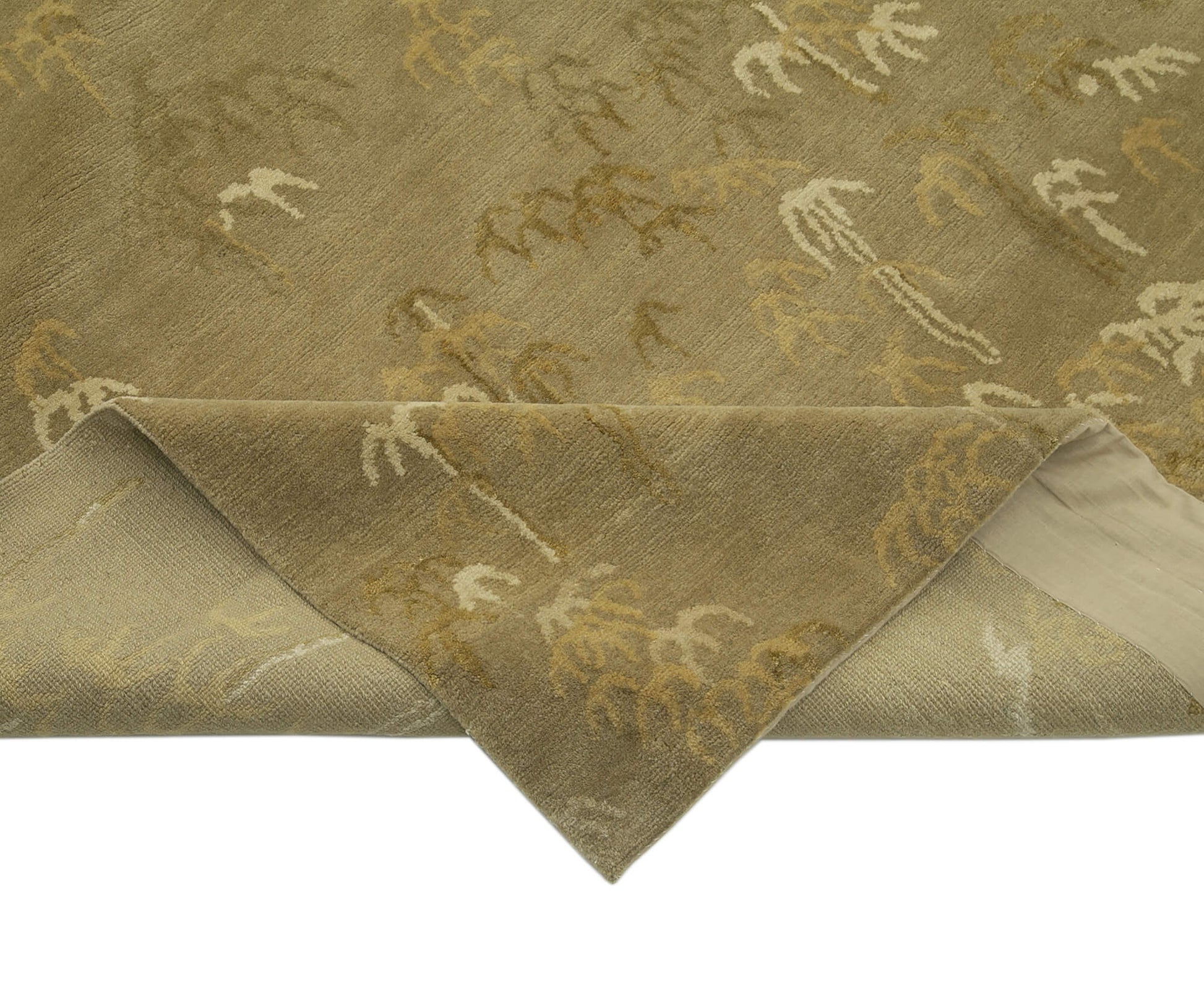 Tebriz Yeşil Klasik Pamuk Yün El Dokuma Halısı 297x407 Agacan