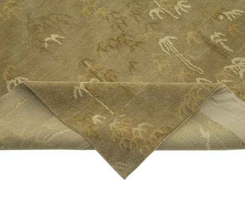 Tebriz Yeşil Klasik Pamuk Yün El Dokuma Halısı 297x407 Agacan