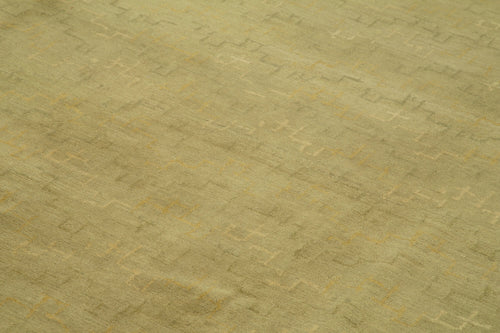 Tebriz Yeşil Klasik Pamuk Yün El Dokuma Halısı 290x410 Agacan