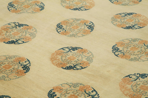 Tebriz Bej Klasik Pamuk Yün El Dokuma Halısı 303x425 Agacan