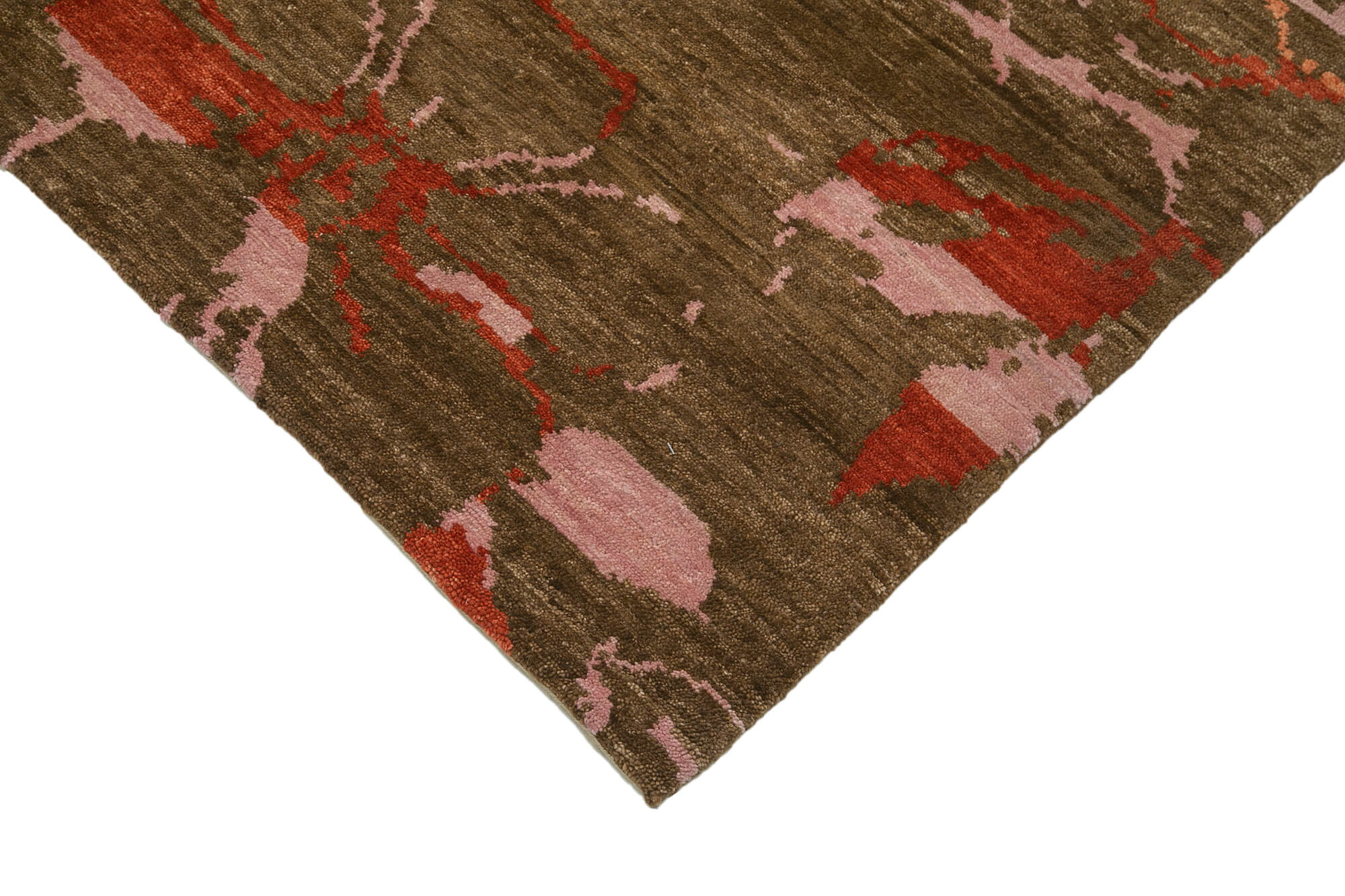 Tebriz Kahverengi Klasik Pamuk Yün El Dokuma Halısı 306x420 Agacan