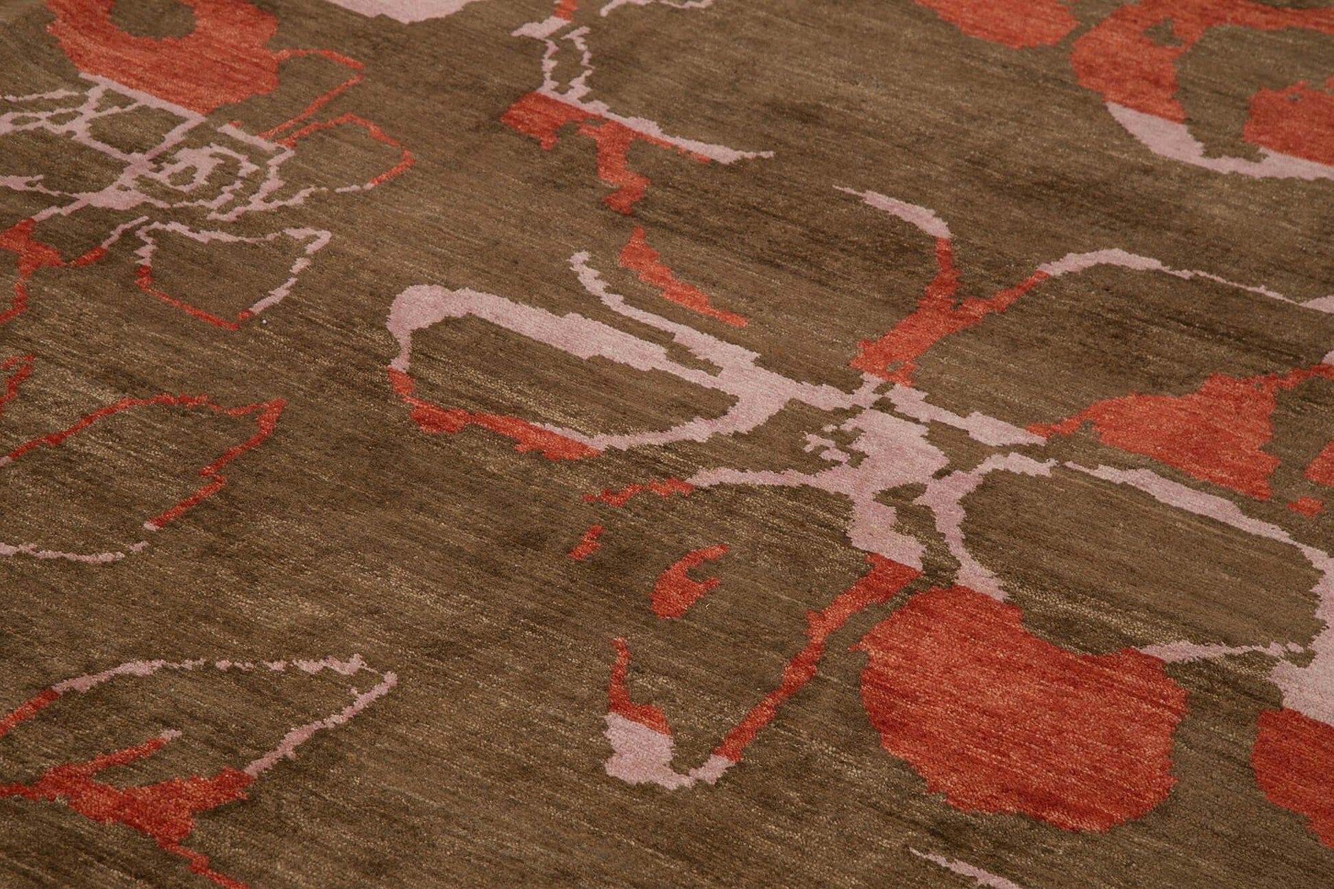 Tebriz Kahverengi Klasik Pamuk Yün El Dokuma Halısı 306x420 Agacan