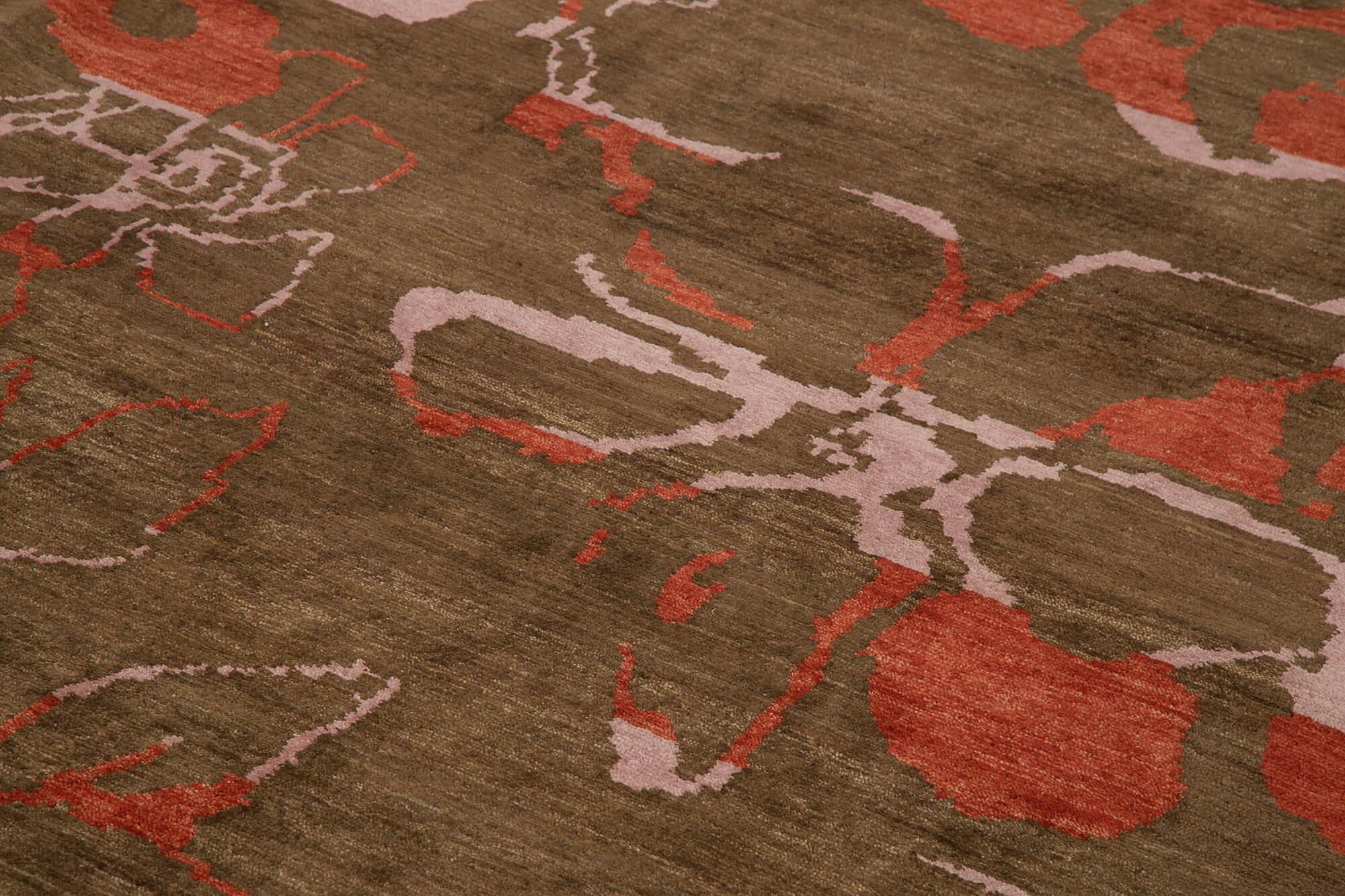 Tebriz Kahverengi Klasik Pamuk Yün El Dokuma Halısı 306x420 Agacan