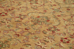 Tebriz Kahverengi Klasik Pamuk Yün El Dokuma Halısı 309x404 Agacan