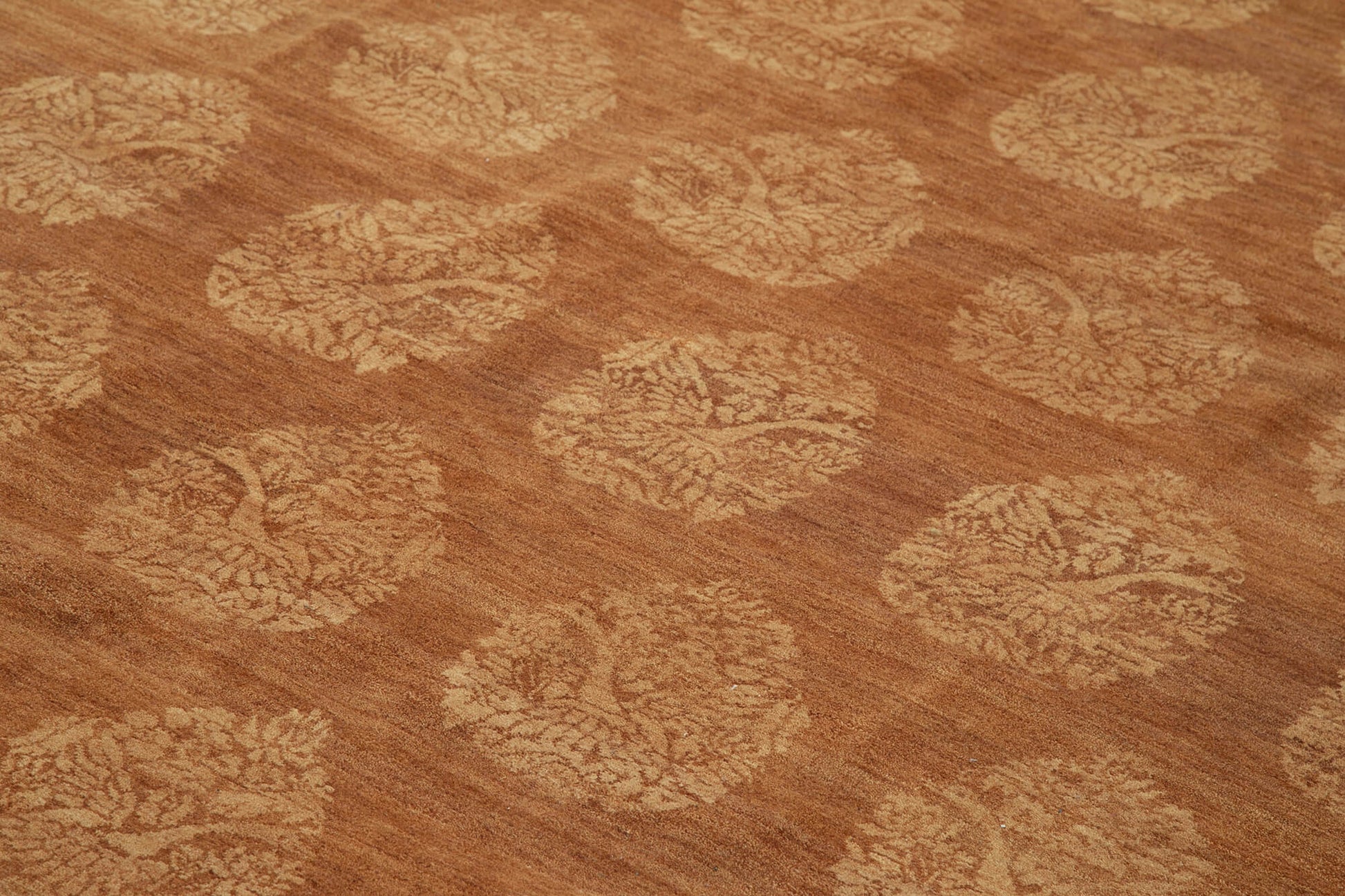 Tebriz Turuncu Klasik Pamuk Yün El Dokuma Halısı 275x365 Agacan