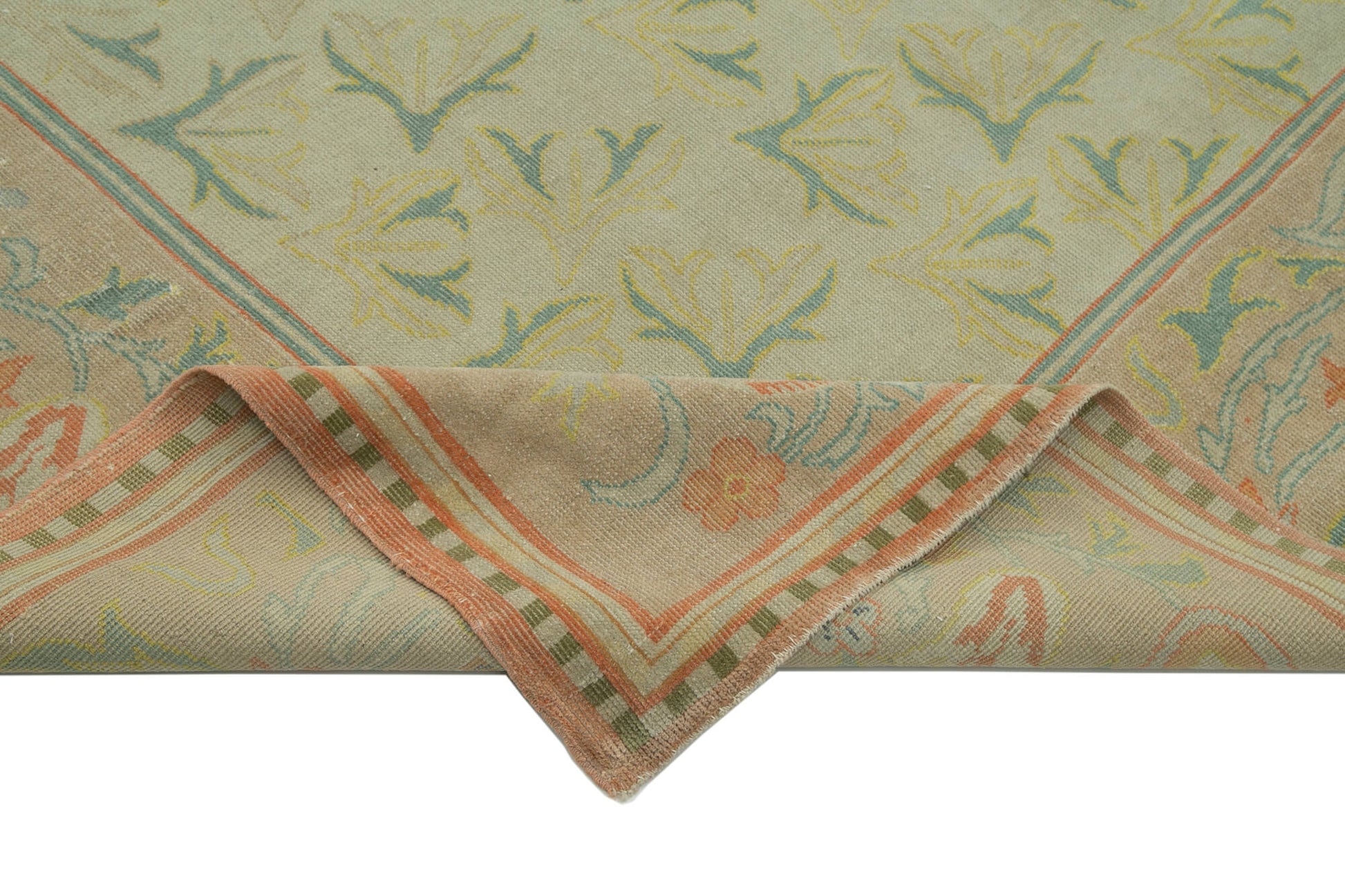 Tebriz Bej Klasik Pamuk Yün El Dokuma Halısı 312x412 Agacan