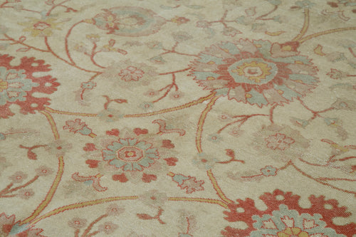 Tebriz Bej Klasik Pamuk Yün El Dokuma Halısı 266x364 Agacan