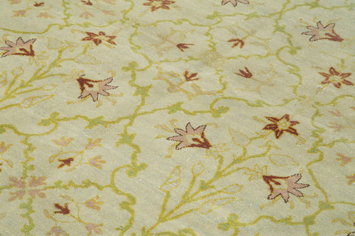 Tebriz Bej Klasik Pamuk Yün El Dokuma Halısı 227x318 Agacan