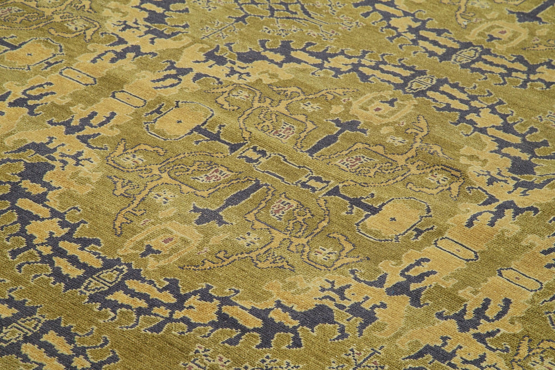 Tebriz Yeşil Klasik Pamuk Yün El Dokuma Halısı 297x429 Agacan