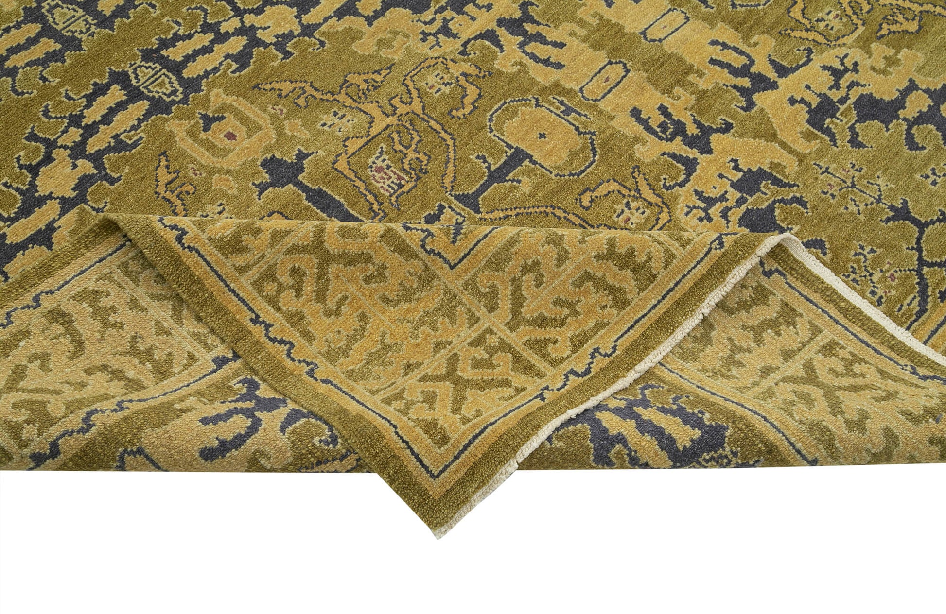 Tebriz Yeşil Klasik Pamuk Yün El Dokuma Halısı 297x429 Agacan